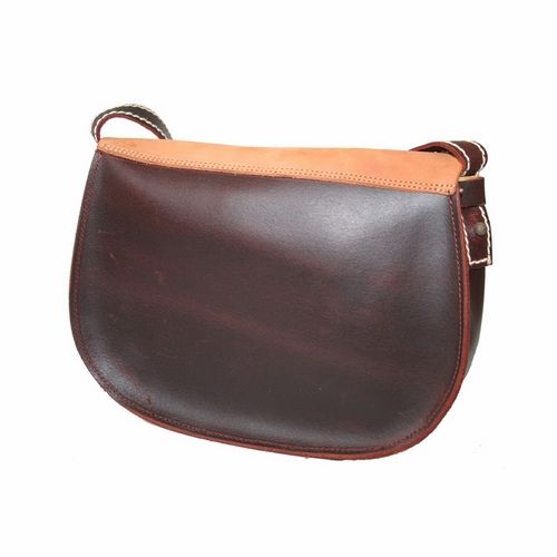 Bolso Oval Picado Oscuro trasera
