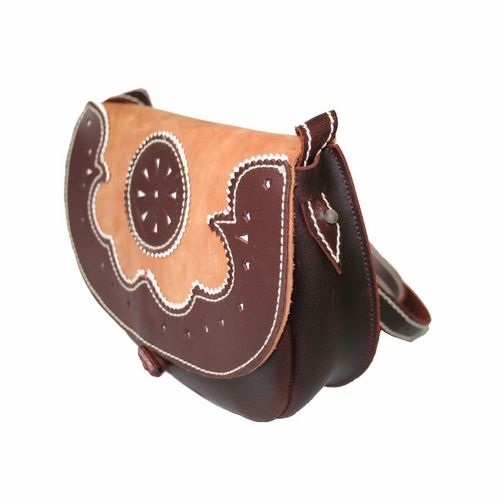 Bolso Oval Picado Oscuro